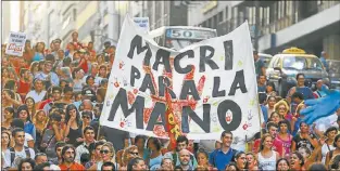  ?? CEDOC PERFIL ?? PROTESTA. En las calles contra las políticas de austeridad del Gobierno.