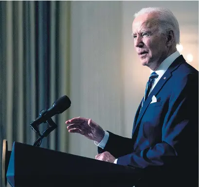  ??  ?? Biden dio un discurso sobre temas ambientale­s durante un evento en la Casa Blanca.