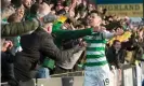  ??  ?? Michael Johnston completed the scoring for Celtic. Photograph: Ian Rutherford/PA