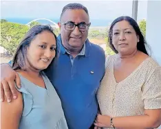  ?? ?? ASH Ramraj with his wife Anitha and daughter Suvisha at their home.