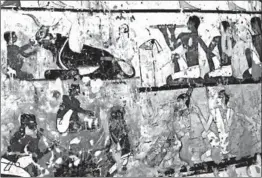  ?? AP ?? A video still shows images inside a 4,400-year-old tomb discovered outside Cairo.