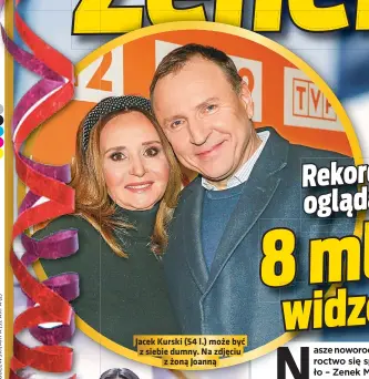  ??  ?? Jacek Kurski (54 l.) może być z siebie dumny. Na zdjęciu z żoną Joanną