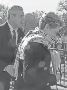  ?? TASOS KATOPODIS/GETTY IMAGES ?? Robert Mueller and wife Ann on Sunday.