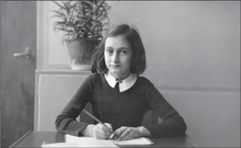  ?? Courtesy of the Anne Frank Center for Mutual Respect ?? Anne Frank, from the exhibit “Anne Frank: A Private Photo Album”