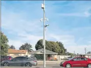  ?? STAFF FILE PHOTO ?? A pole-mounted license plate reader and video cameras are shown on Thornton Avenue in Fremont. Discovery Bay plans to install 24 license plate readers.