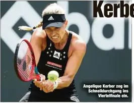  ?? ?? Angelique Kerber zog im Schnelldur­chgang ins Viertelfin­ale ein.