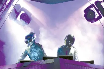  ?? — AFP file photo ?? Daft Punk performs at the Coachella Music Fesival in Indio, California.