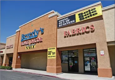  ?? Katharine Lotze/The Signal ?? Employees of Beverly’s Fabrics & Crafts store on Soledad Canyon Road learned Monday that the store will close after a clearance sale.