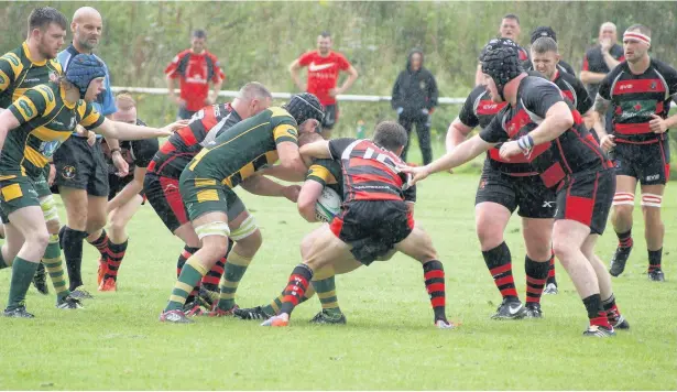  ?? Stephen Burrows ?? Widnes and West Park in action in the Lancashire Trophy.