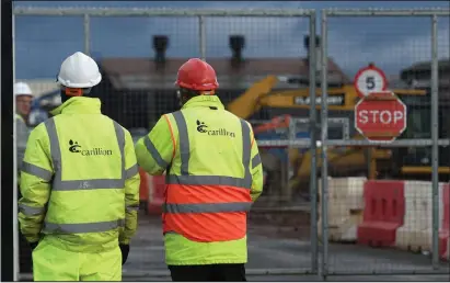  ??  ?? Carillion employs 20,000 workers across Britain but has been battling to deal with a massive debt of £900million