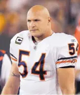  ?? MICHAEL AINSWORTH/ASSOCIATED PRESS ?? Former Lobo and Lovington grad Brian Urlacher, who has already been voted into the College Football Hall of Fame, is now a semifinali­st for the NFL honor.