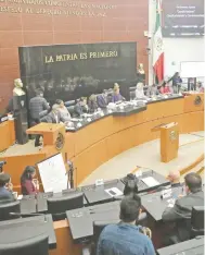  ??  ?? Tras concluir las audiencias públicas sobre la Guardia Nacional en el Senado, PAN, PRI, PRD y MC preparan una contraprop­uesta a la minuta de reforma.