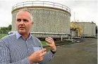  ??  ?? Sludge digesters are part of the process of dealing with the solids from Palmerston North’s wastewater, water operations manager Mike Monaghan explains.