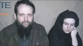  ?? Site Intel Gropu via AP ?? Canadian Joshua Boyle and his wife, American Caitlan Coleman, who were kidnapped in Afghanista­n in 2012, are shown in an image from 2016.