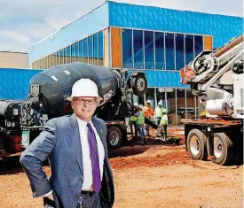  ?? [PHOTO BY JIM BECKEL, THE OKLAHOMAN ARCHIVES] ?? David Todd, MAPS 3 program manager, stands outside Senior Health and Wellness Center No. 2, which was still under constructi­on in June 2017 at 4021 S Walker.