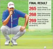  ??  ?? For the second week in a row, Anirban Lahiri failed to finish with a win. But he earned `2.7 crore at the CIMB Classic. AFP PHOTO