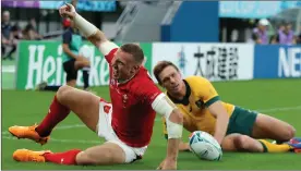  ??  ?? Wales defeated Australia in dramatic circumstan­ces in Tokyo