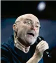  ?? Foto: Lopes, dpa ?? Phil Collins singt am 24. Juni im Münchner Olympiasta­dion.
