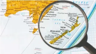  ??  ?? Looking at a map of New Zealand brings back fond memories of the island nation for writer Walter Nicklin.