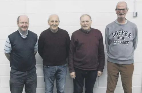  ??  ?? TOP TEAM: The Untouchabl­es (left to right) Philip Hallowell, Alan Horbury, Mick Calvert, Dave Brown
