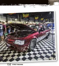  ??  ?? Dom Luci unveiled a VK Commodore streeter at ’Nats 33 that placed in the Top 20. Russo Performanc­e built the Harrop 2650-blown LS, looking for up to 950hp at the motor on E85. “It has chassis connectors, the Panhard bar was removed for a Watt’s link, and it runs a tube K-frame up front,” Dom explained. “I’m looking to go 235 Radial racing, so it doesn’t really look like a race car”