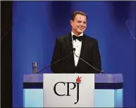  ?? Dia Dipasupil / TNS ?? Shepard Smith hosts the Committee to Protect Journalist­s’ 29th annual Internatio­nal Press Freedom Awards on Nov. 21, 2019, in New York.