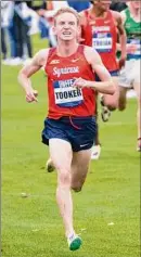  ?? Courtesy of ACC ?? Saratoga Springs High graduate Aidan Tooker of Syracuse ran 30:14.9 at his regional meet.