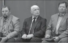  ??  ?? Three of the six candidates on stage during the nominee forum in Swift Current, May 22. From left, Sean Checkley, Norm Nordgulen, and Kelly Williamson.