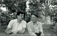  ??  ?? Gianfranco Baruchello (left) and Marcel Duchamp.