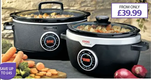  ??  ?? Cook delicious dishes with ease with this digital slow cooker, available in 3.5-litre or 6.5-litre capacity