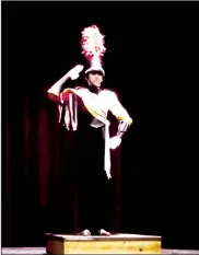  ?? COURTESY PHOTOGRAPH ?? Lodi High drum major Erin Redding performs during a recent competitio­n.