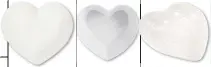  ??  ?? Country heart serving bowl, Home everyday luxe heart bowl, Sophie Conran for Portmeirio­n heart bowl (19cm),