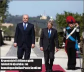  ??  ?? Kryeminist­ri Edi Rama gjatë takimit të djeshëm, me homologun italian Paolo Gentiloni