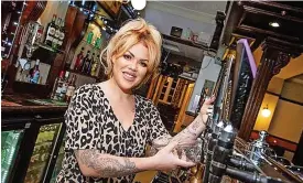  ?? ?? LAST ORDERS: X-factor star Samantha Atkinson was the last landlady behind the bar of The Railway, having taken over towards the end of 2018. However, her tenure lasted just two months.