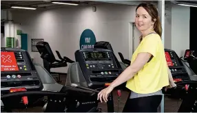  ??  ?? Taking it in her stride: Emma at Pure Gym