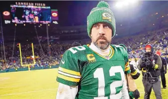  ?? MORRY GASH/ASSOCIATED PRESS ?? Aaron Rodgers says he will make a decision on his future “soon enough” as the four-time MVP quarterbac­k ponders whether to play this season and if his future remains with the Green Bay Packers.