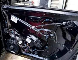  ??  ?? Top Gerry added additional wiring to extend the functional­ity of the Kufatec module (pictured right) to allow tailgate opening from the driver’s door button