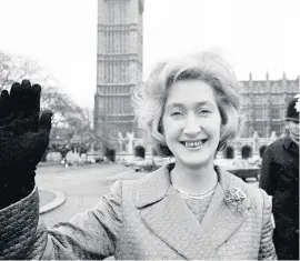  ??  ?? Landmark victory Winnie Ewing was elected to Parliament 50 years ago after winning the Hamilton by-election