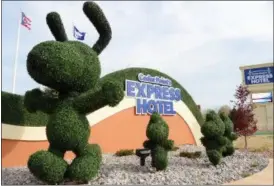  ?? KELSEY LEYVA — THE MORNING JOURNAL ?? Snoopy and few Woodstocks greet visitors of the newly renovated Cedar Point’s Express Hotel, 1201 Cedar Point Drive, in Sandusky. A private unveiling held April 27 gave a sneak peek of the refurbishe­d facility that has 69 brand new rooms.