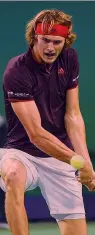  ?? GETTY ?? Alexander Zverev, 20 anni, è numero 5 al mondo