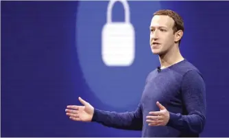  ?? AP FILES ?? Facebook CEO Mark Zuckerberg said Friday that the company doesn’t know yet if any of the accounts that were hacked were misused.