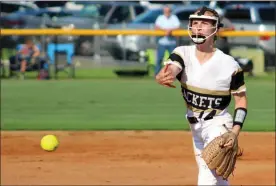  ?? Jeremy Stewart ?? Rockmart’s Emma Scott delivers to the plate in the first inning against Cedartown during a game at Rockmart High School on Monday, Aug. 23.