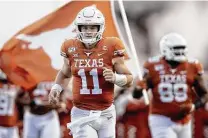  ?? Nick Wagner / Associated Press ?? Texas and QB Sam Ehlinger will need to win their remaining three games on the schedule, starting with Iowa State today, to earn a berth in the Big 12 championsh­ip game in Arlington.