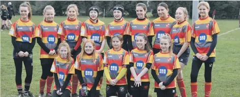  ??  ?? Borough Under 13 girls are pictured in their new BGL sponsored kit.