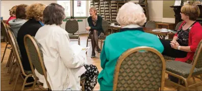  ??  ?? Macroom Seniors SECAD: Dietitian Anne Griffin addresses Macroom Senior Citizens at their Fr Ryan Hall on safe and healty eating as part of the South and East Cork Area Developmen­t (SECAD) and Safefood initiative who have teamed up to organise this...