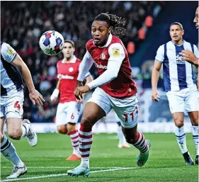  ?? Picture: Andy Watts/JMP ?? Antoine Semenyo pictured in action for Bristol City against West Bromwich Albion at The Hawthorns in the Sky Bet Championsh­ip last month, is looking to make an impact at the World Cup with Ghana