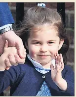  ??  ?? CONFIDENT Charlotte gives a royal wave