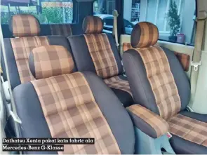  ?? ?? Daihatsu Xenia pakai kain fabric ala Mercedes-benz G-klasse
FOTO:RENDY