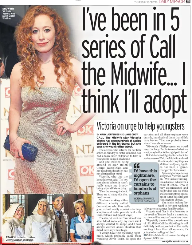  ??  ?? SHOW HIT Victoria Yeates, who plays Sister Winifred