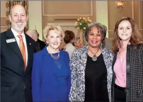  ??  ?? Peter Lane, honoree Johnelle Hunt of Rogers, Janis Kearney of Little Rock and Barb Putman